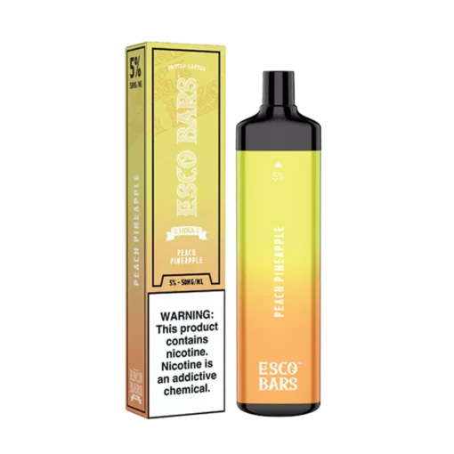 Esco Bars Mega 5% 5000 Puff – Peach Pineapple